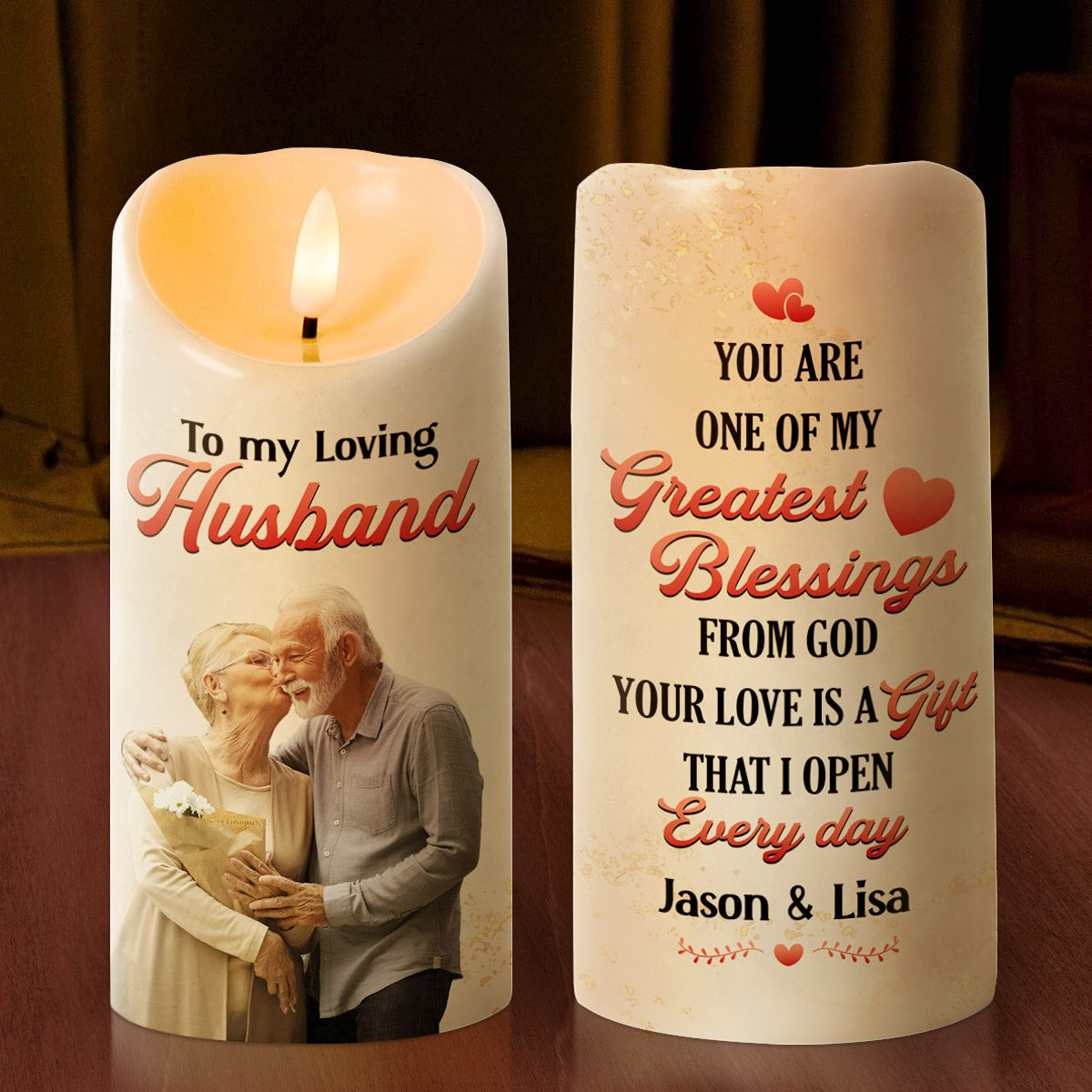 Greatest Blessings From God - Personalized Flameless LED Candle