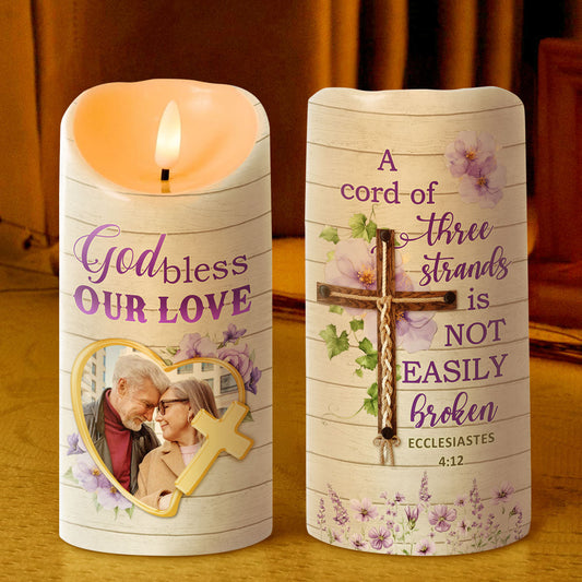 A Cord Of Three Strands - Personalized Flameless LED Candle