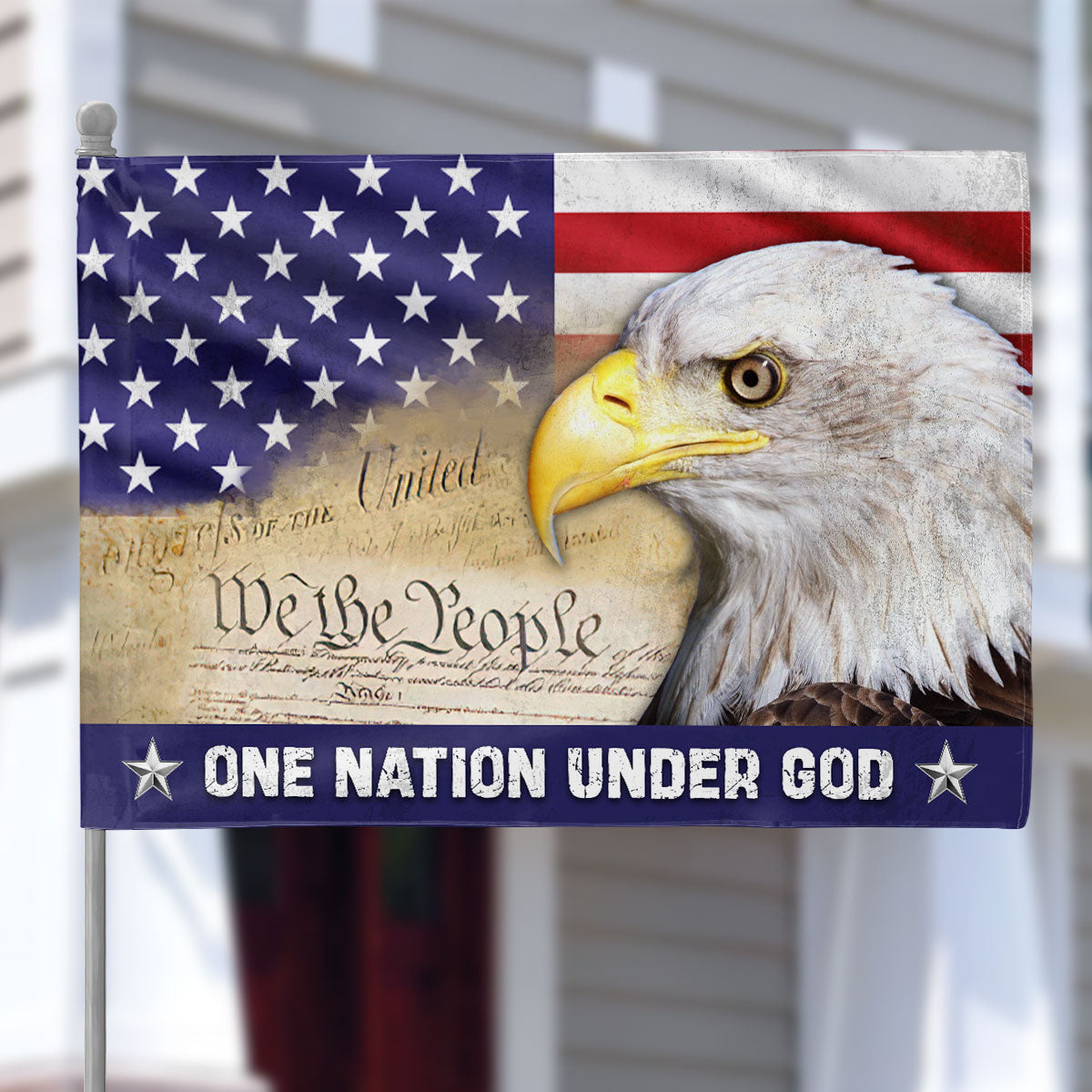 Our Nation Under God Eagle - House Flag