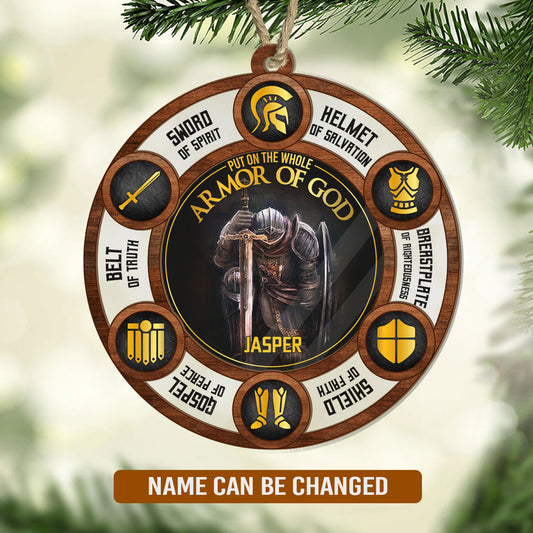 Armor of God - Personalized Wood & Acrylic Ornament FCWAOLEH1599M