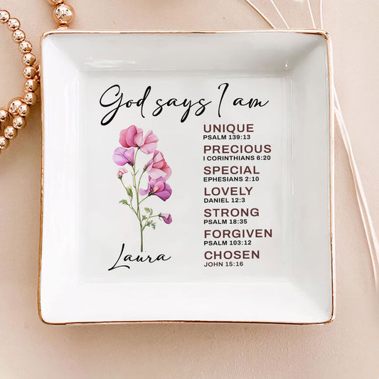 God Says I Am - Personalized Jewelry Dish FCJDNUHA1870L