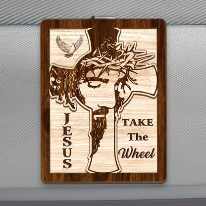 Jesus, Take The Wheel - Car Visor Clip FCCVCLEHA2121L