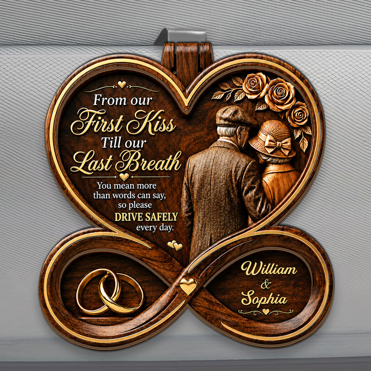 Come Home Safe My Love - Personalized Car Visor Clip