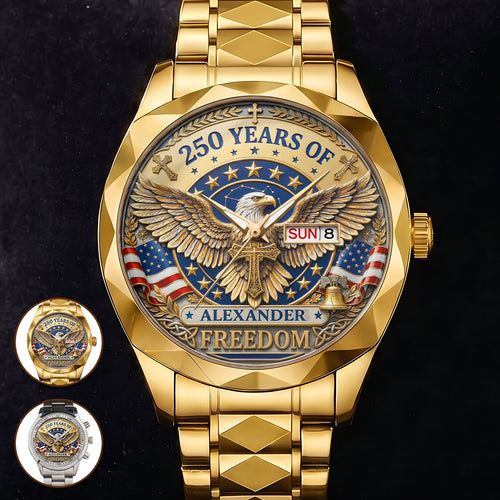 250 Years Of Freedom - Personalized Men's Wrist Watch