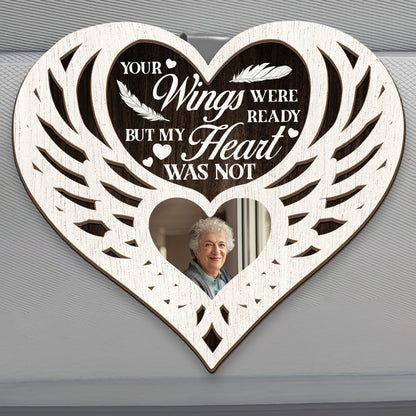 Your Wings Were Ready Memorial - Personalized Car Visor Clip FCCVCLETN2238L