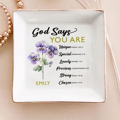 God Says You Are - Personalized Jewelry Dish FCJDLEHA1914TA