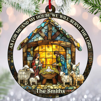 We Will Serve The Lord - Personalized 1-Side Acrylic Ornament