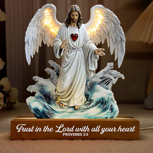 Sacred Heart Of Jesus Christ - Acrylic Plaque Night Light