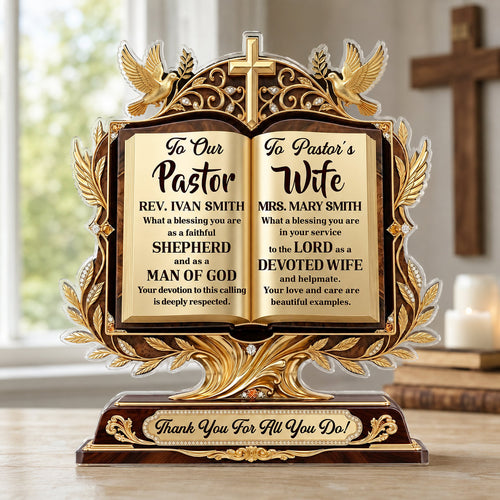 A Pastor After God’s Heart - Personalized Custom Shaped Acrylic Plaque