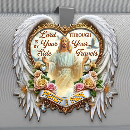 Lord Is By Your Side, Through Your Travels - Car Visor Clip