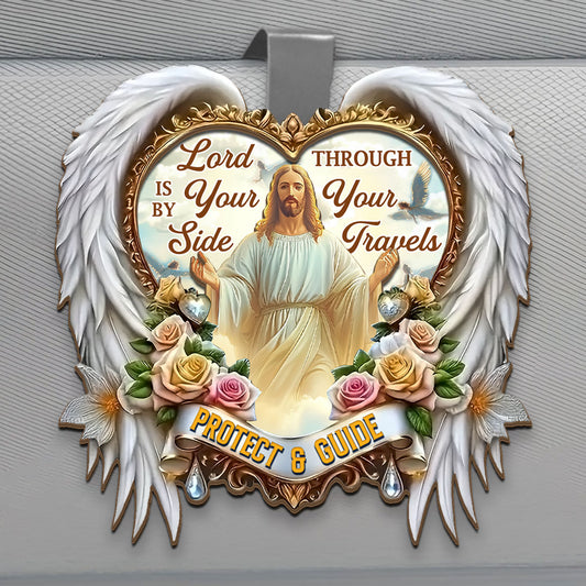 Lord Is By Your Side, Through Your Travels - Car Visor Clip