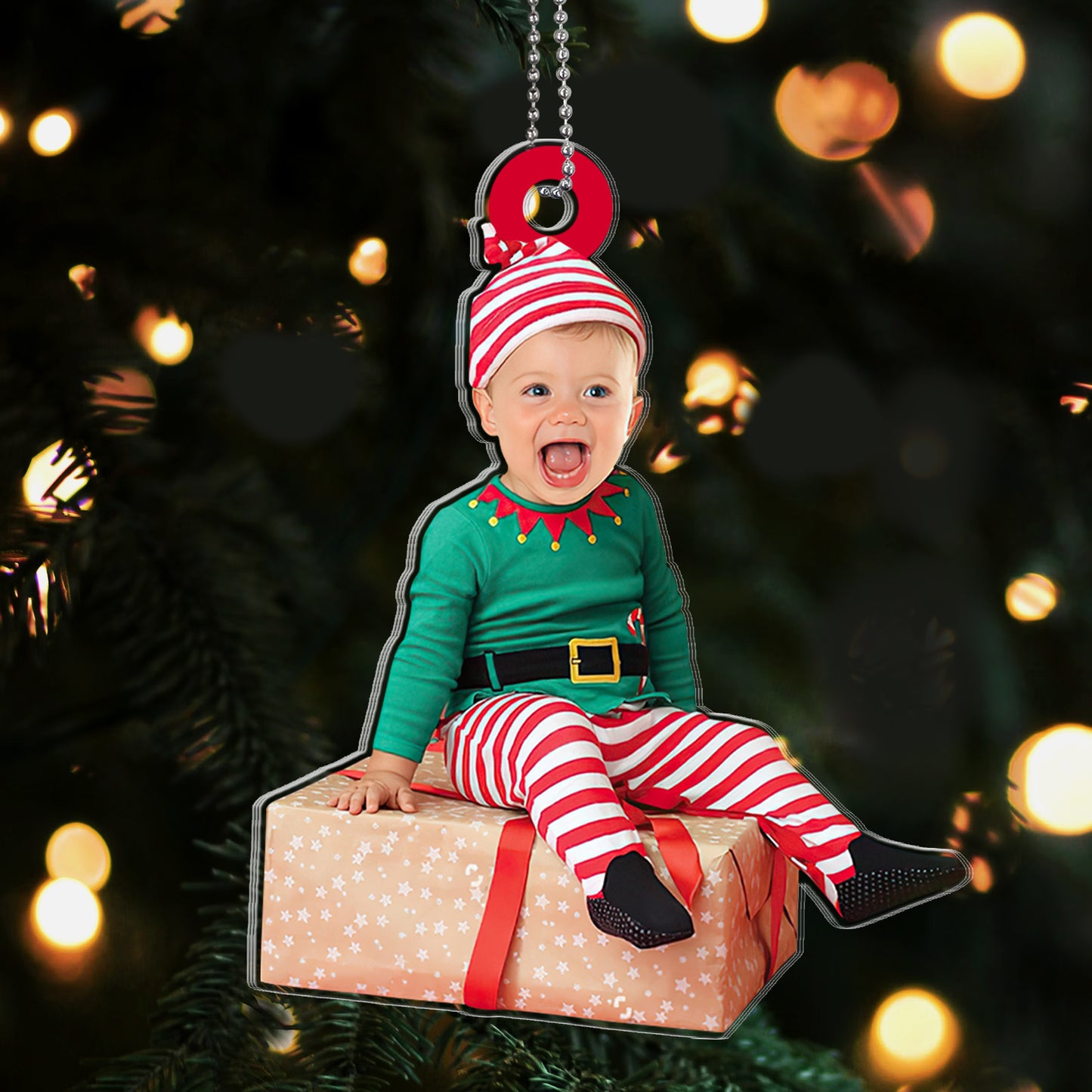 Baby Elf - Personalized 1-Side Acrylic Ornament FCACOLEHA2140L