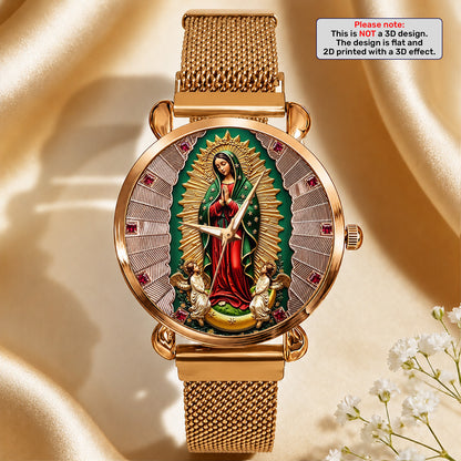Our Lady Of Guadalupe - Personalized Women's Wrist Watch
