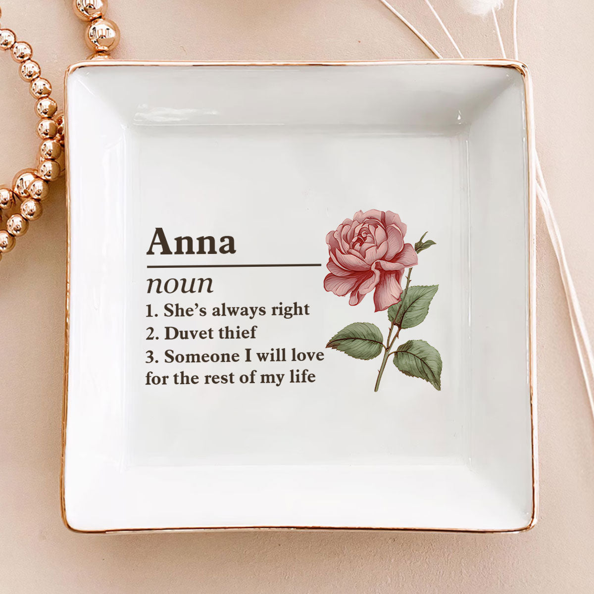 Name Definition - Personalized Jewelry Dish