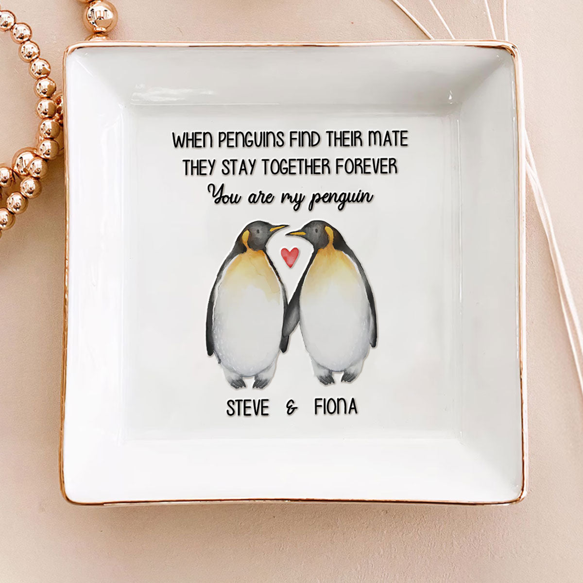 You Are My Penguin - Personalized Jewelry Dish