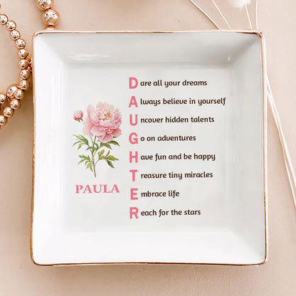 To My Daughter Message - Personalized Jewelry Dish FCJDLEHA2376M