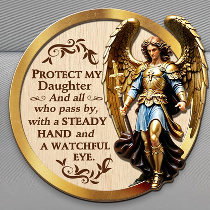 Protect Us With A Steady Hand And A Watchful Hand - Personalized Car Visor Clip