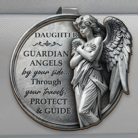 Guardian Angels By Your Side - Personalized Car Visor Clip