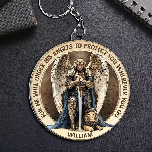 Protect You Wherever You Go - Personalized Acrylic Keychain