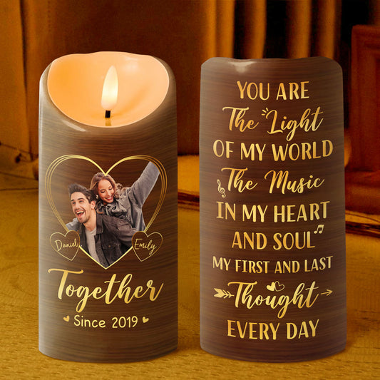 You Are The Light Of My World - Personalized Flameless LED Candle