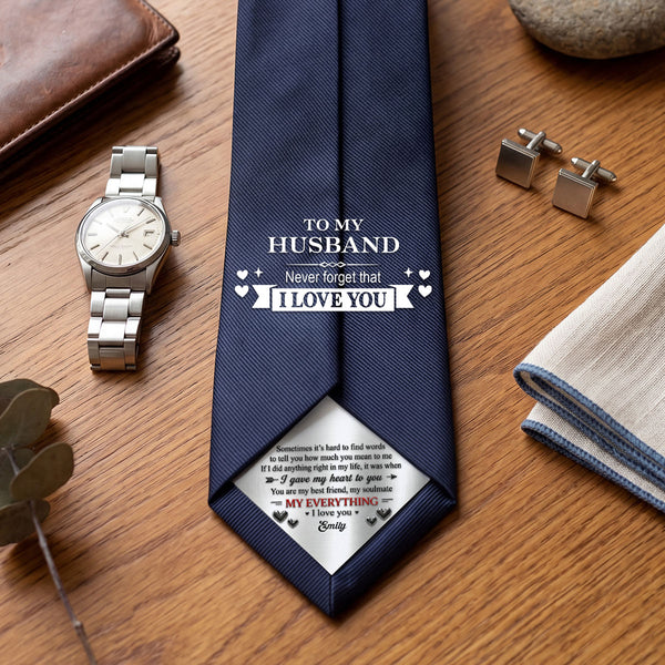 How Much You Mean To Me - Personalized Men Tie