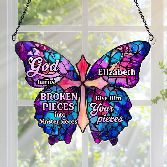 Grace Gives Me Wings - Personalized Acrylic Suncatcher