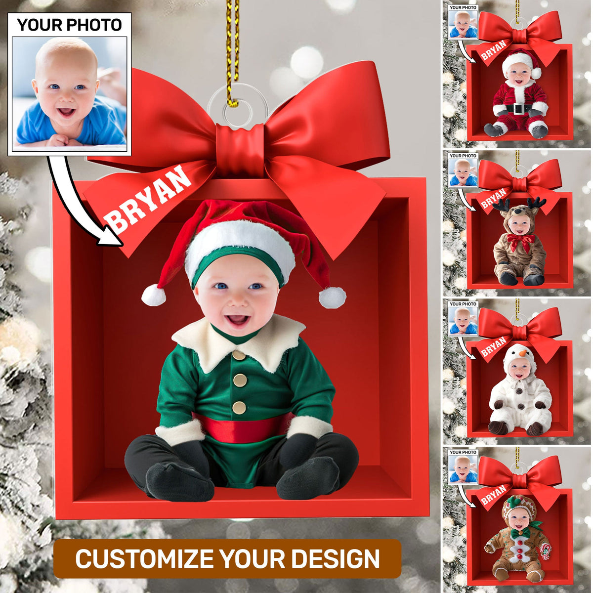Christmas Baby - Personalized 1-Side Acrylic Ornament