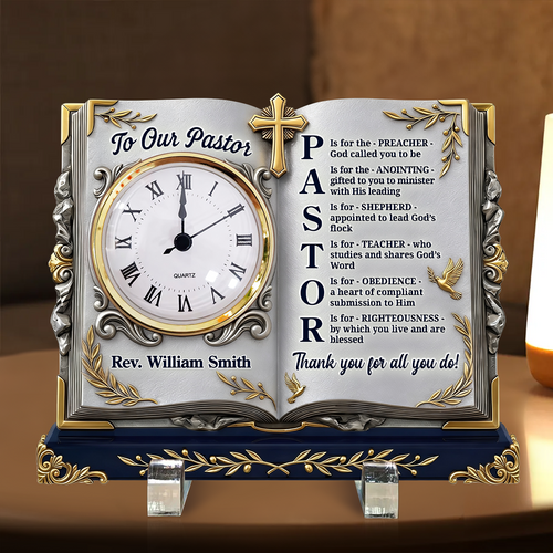 Chosen To Lead With Grace - Personalized Acrylic Desk Clock