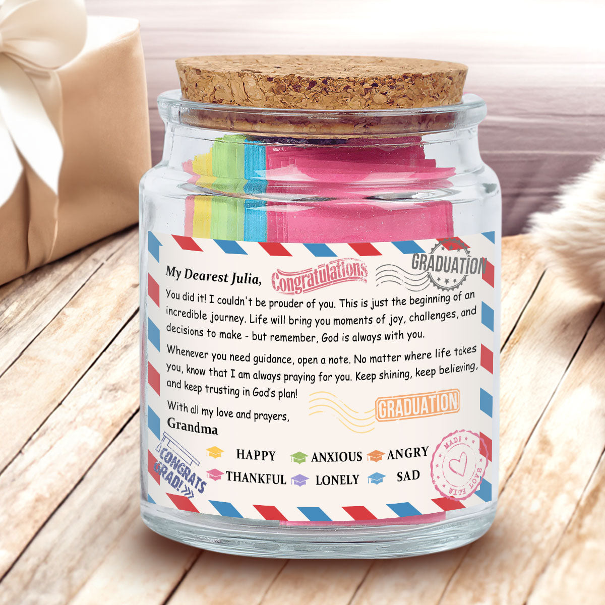 "You Did It" Graduation Gift - Personalized Bible Verse Jar Self-buy