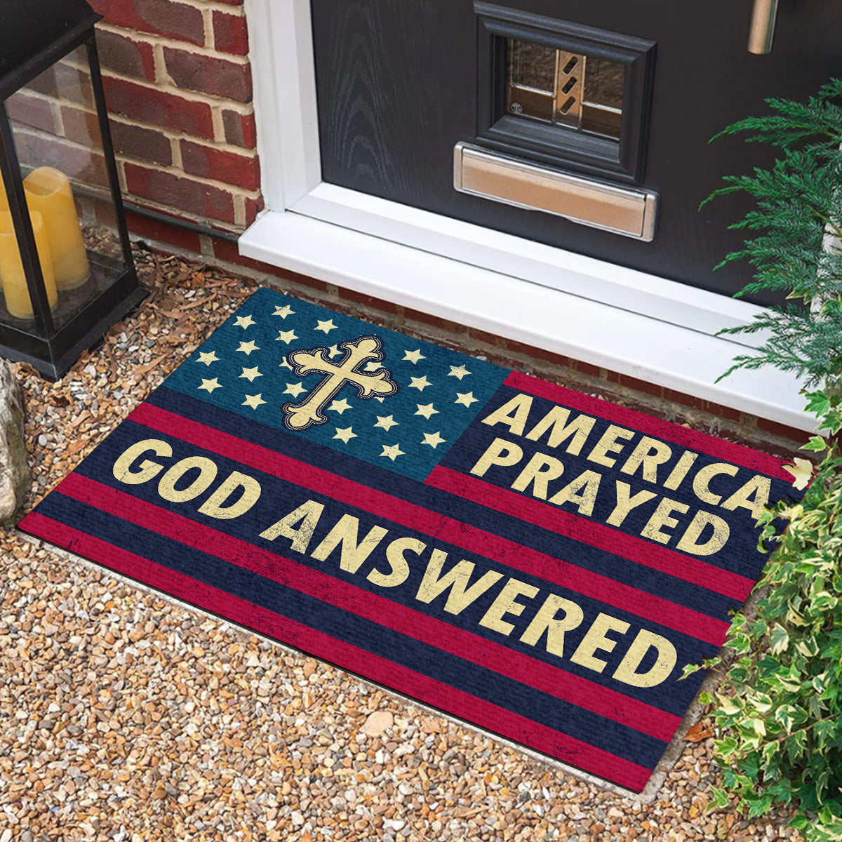 America Prayed God Answered - Doormat