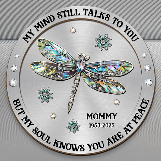 Memorial My Mind Still Talks To You - Personalized Car Visor Clip