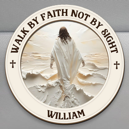 Walk By Faith Not By Sight - Personalized Car Visor Clip