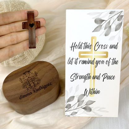 May God Bless You - Personalized Wooden Comfort Cross