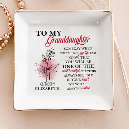 To My Granddaughter Keep Me in Your Heart - Personalized Jewelry Dish FCJDLEHA1974L