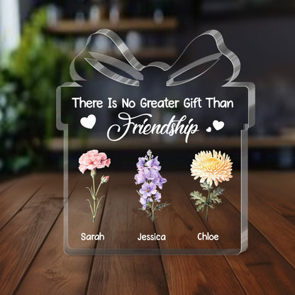 There Is No Greater Gift Than Friendship - Personalized Custom Shaped Squared Acrylic Plaque FCAPPLETN2062M