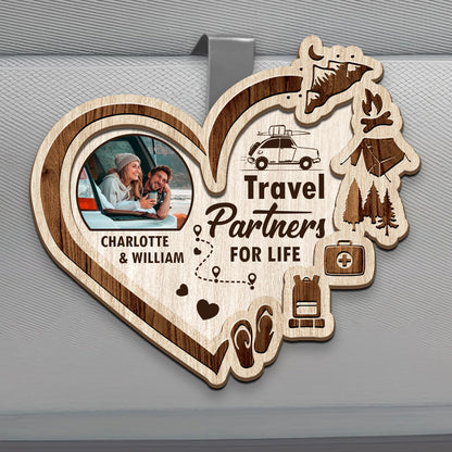 Travel Partners For Life - Personalized Car Visor Clip FCCVCLETN2089M