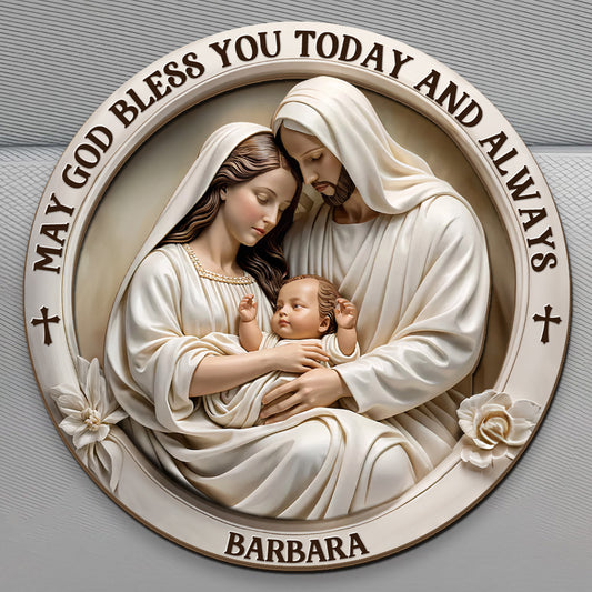 May God Bless You Today And Always - Personalized Car Visor Clip