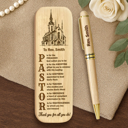 Blessings Of A Shepherd - Personalized Wooden Pen Set