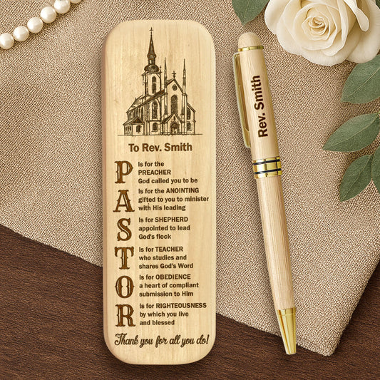 Blessings Of A Shepherd - Personalized Wooden Pen Set