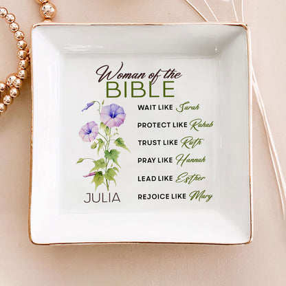 Woman Of God Bible - Personalized Jewelry Dish FCJDLEHA1916L