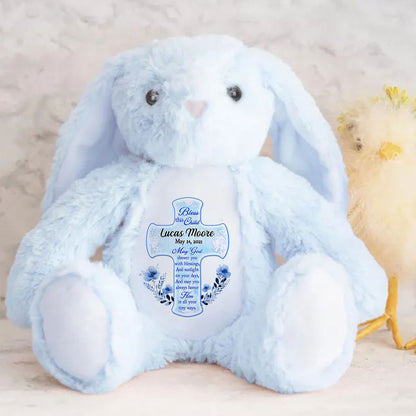 Bless This Child - Personalized Stuffed Bunny