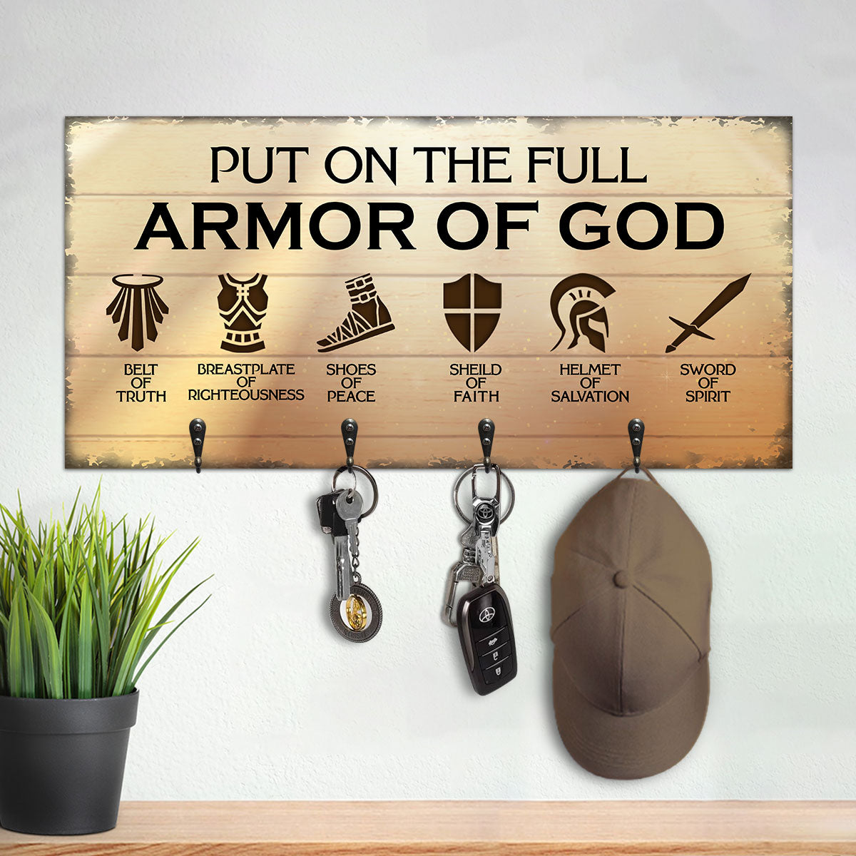 Put On The Full Armor Of God - Key Holder