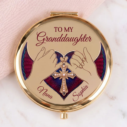 To My Granddaughter If I Could Give You One Thing In Life - Personalized Circle Metallic Mirror