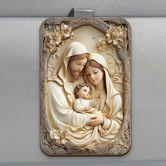 Vintage Inspired Holy Family - Car Visor Clip
