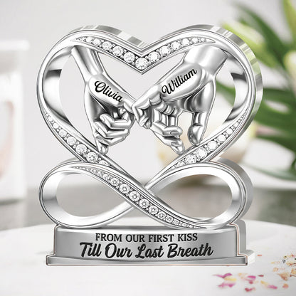 Linked By Love - Personalized Custom Shaped Squared Acrylic Plaque