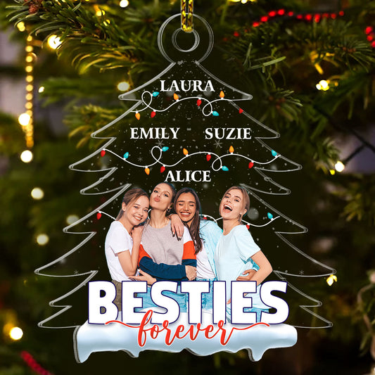 Besties Forever Christmas Tree - Personalized 1-Side Acrylic Ornament FCACOLEHA2779M