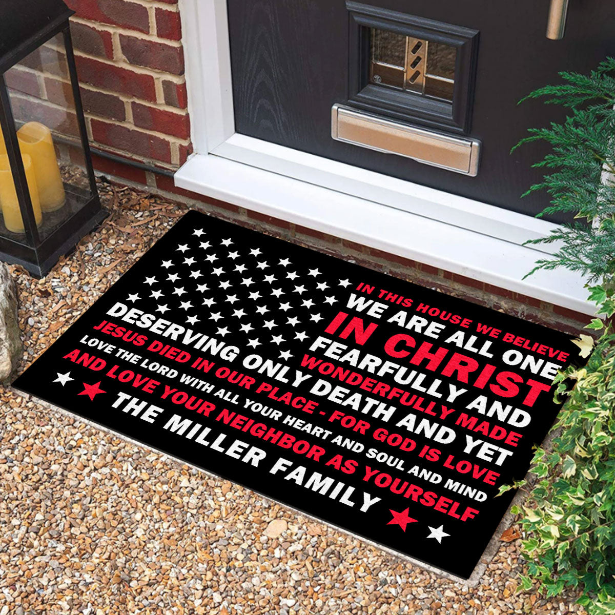 In This House We Believe - Personalized Doormat