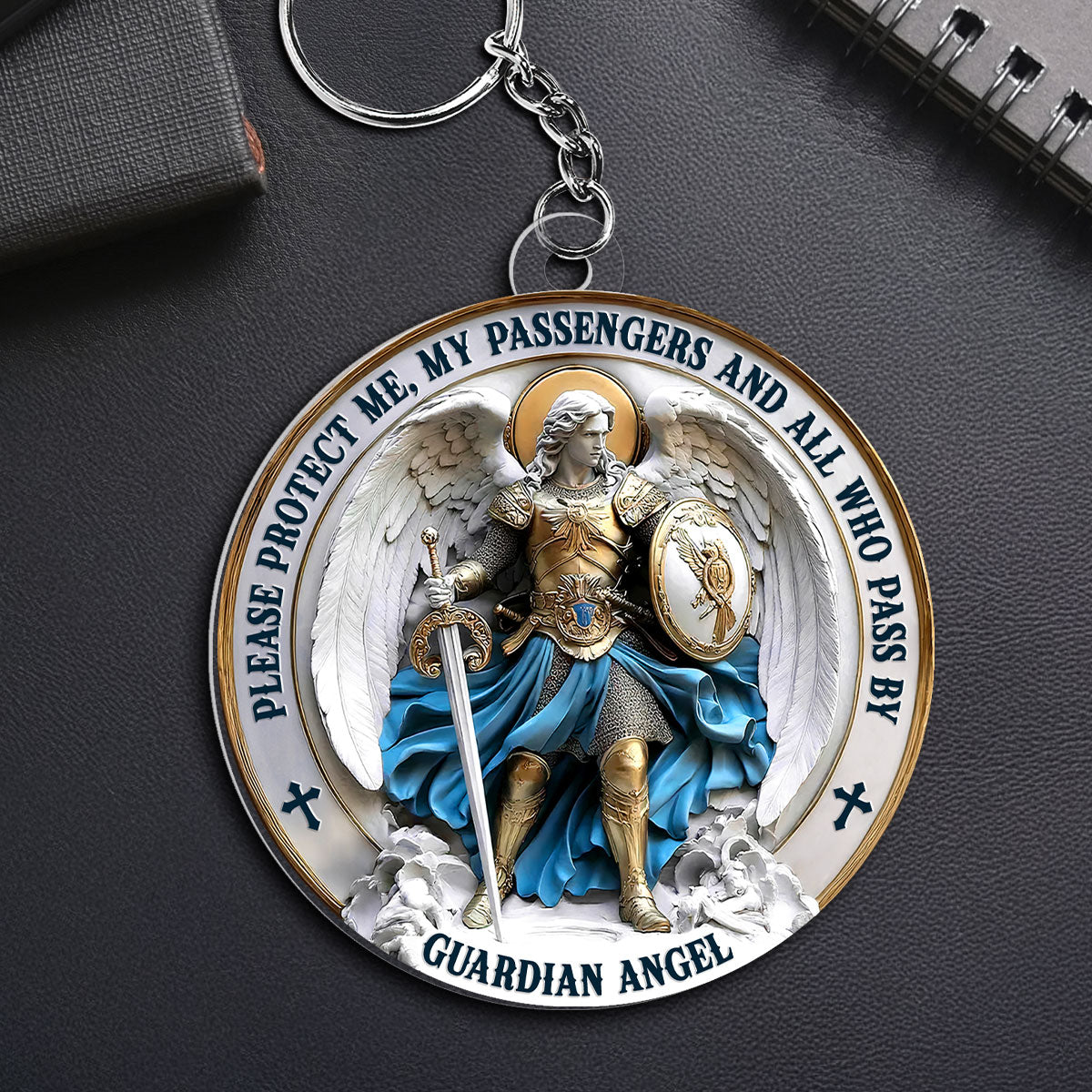 Guardian Angel Keep Me Safe Every Day - Personalized Acrylic Keychain