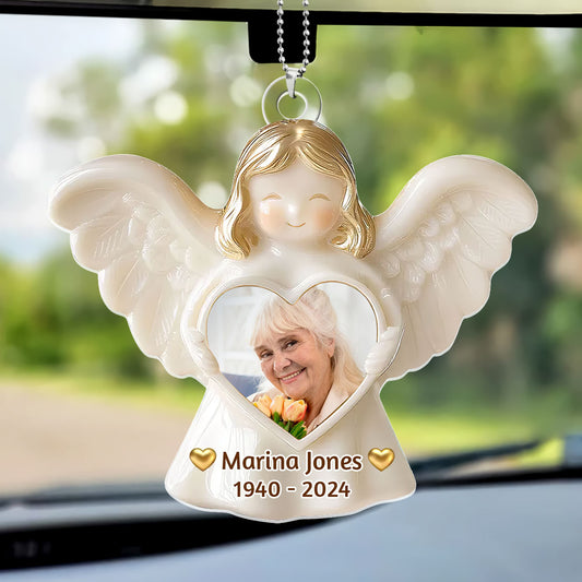 Angel - Personalized 1-Side Car Acrylic Hanging Ornament