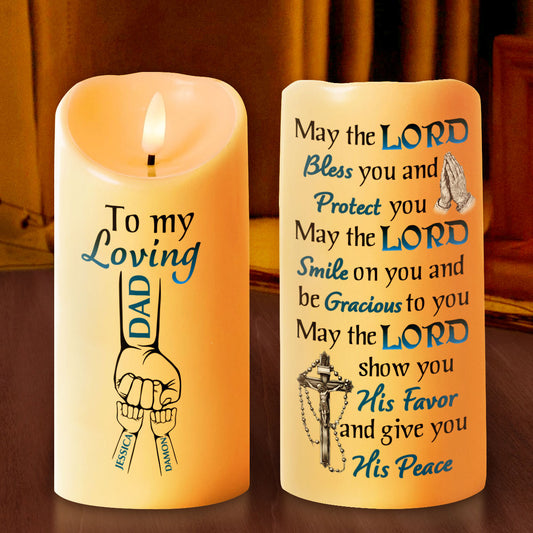 To My Loving Dad Grandpa Uncle - Personalized Flameless LED Candle